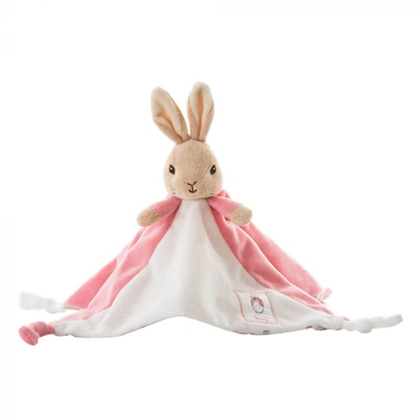 My First Beatrix Potter Flopsy Rabbit Pink & White Baby Soother Comfort Blanket