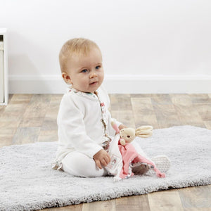 My First Beatrix Potter Flopsy Rabbit Pink & White Baby Soother Comfort Blanket