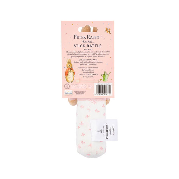 Flopsy Bunny Rabbit Baby Stick Rattle
