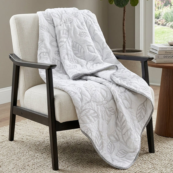 Botanical Leaves Classic Quilts Quilted Cotton Throw Rug
