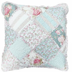 Country Charm Patchwork Quilted European Pillow Case
