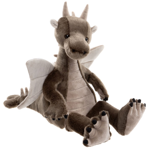 Clubs Bearhouse By Charlie Bears Plush Grey Toy Dragon