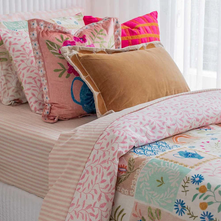 Coco Cotton Patchwork Multi  Quilt Cover Set