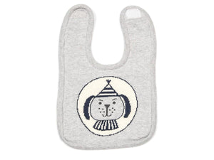 2 Piece Wilbur Dog Newborn Toy Soother & Matching Baby Bib Set