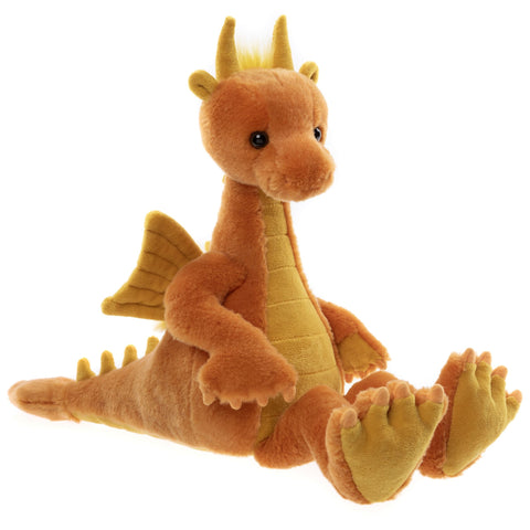 Diamonds Bearhouse by Charlie Bears Orange Plush Toy Dragon