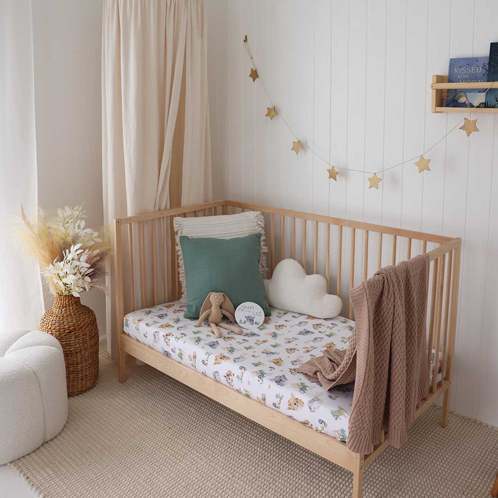 Dragons Organic Cotton Snuggle Hunny Fitted Cot Sheet