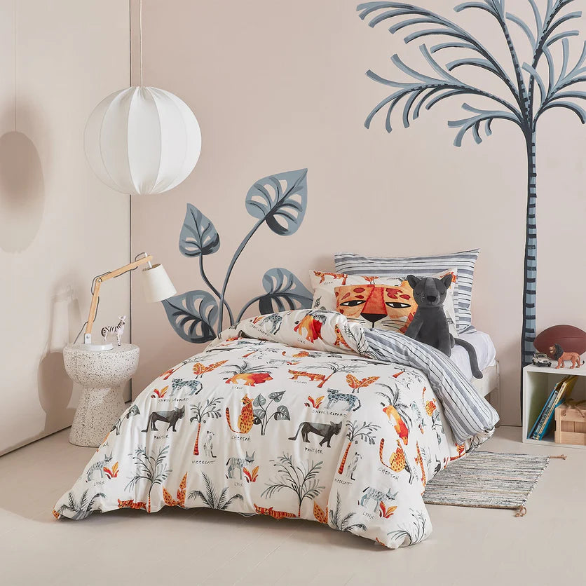 Fierce Cotton Multi Coloured Kids Quilt Cover Set