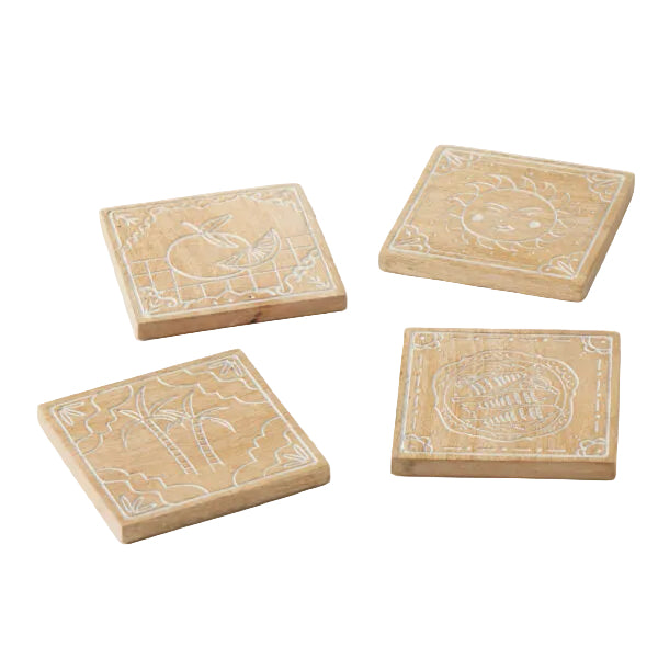 Azure Coast Set of 4 Coasters Mediterranean Dining Collection