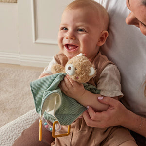 Jiggle & Giggle Hugglies  Bear Baby Comforter -Sage Green
