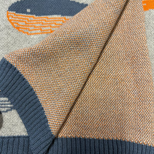 William Whale Cotton Knit Baby Blanket