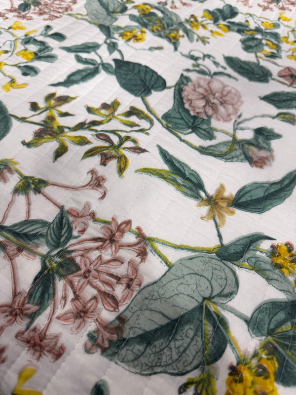 Bellamy Classic Quilts Cotton Quilted Floral Coverlet Bedcover Set PRE-ORDER