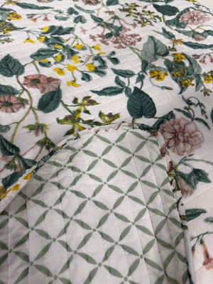 Bellamy Classic Quilts Cotton Quilted Floral Coverlet Bedcover Set PRE-ORDER