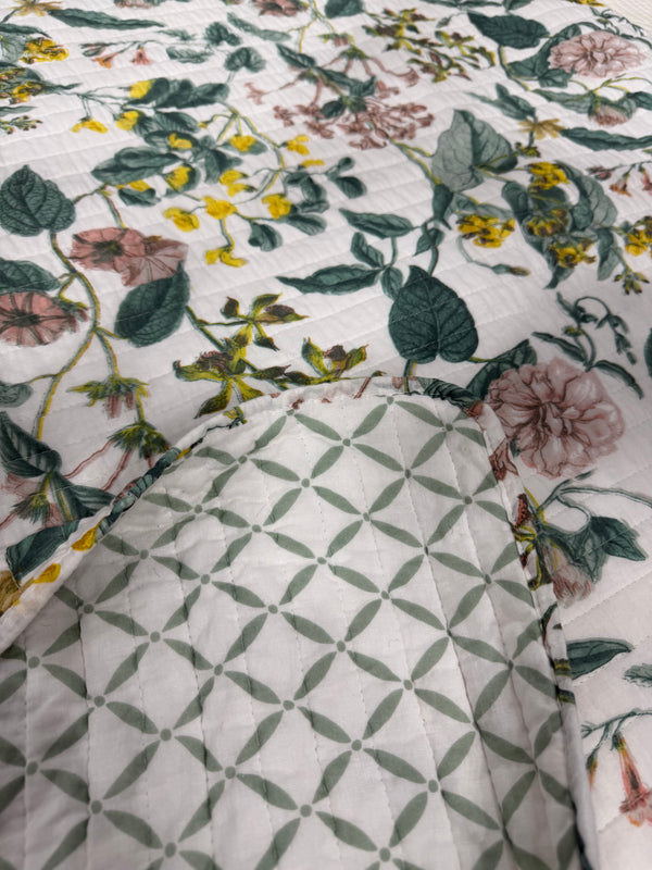 Bellamy Classic Quilts Cotton Quilted Floral Coverlet Bedcover Set PRE-ORDER