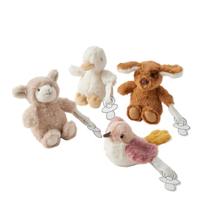 Jiggle & Giggle Farm Fun Baby Dummy Clips- 4 Designs