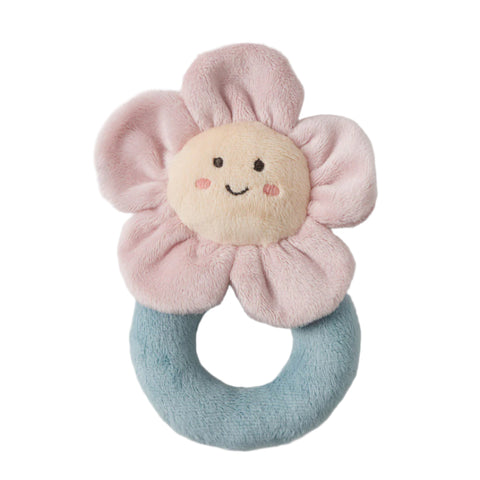 Plush Flower Grab Rattle Newborn Baby Shower Gift Idea