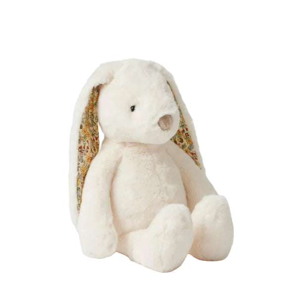 Jiggle & Giggle Floral White Medium Bunny Rabbit Children's Plush Toy.