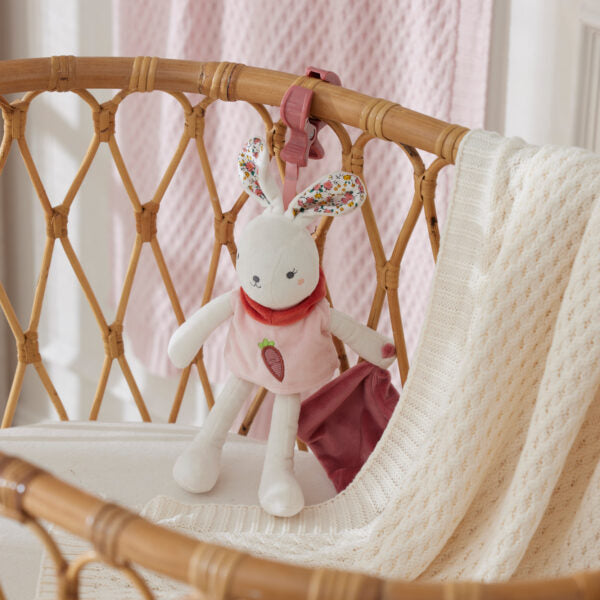 Jiggle & Giggle Hugglies Baby Bunny Clip On Pram Toy
