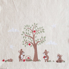 Teddy Bears Picnic Alimrose Baby Cotton Natural Blanket