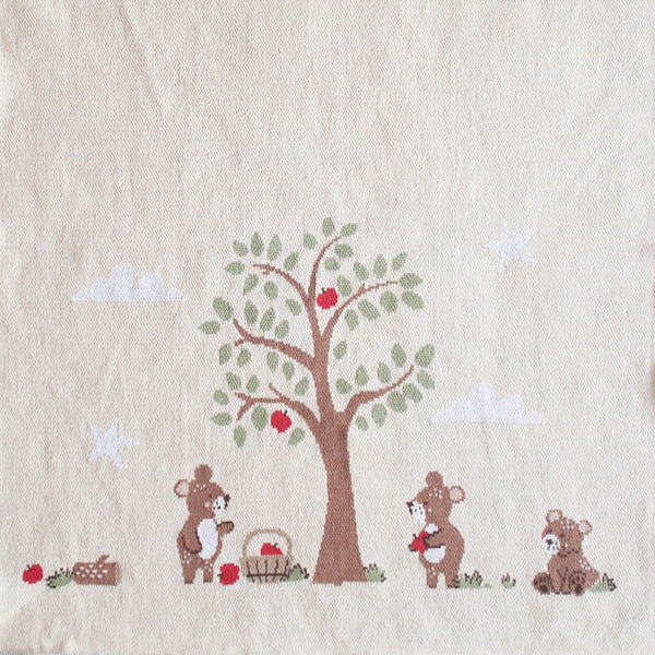 Teddy Bears Picnic Alimrose Baby Cotton Natural Blanket
