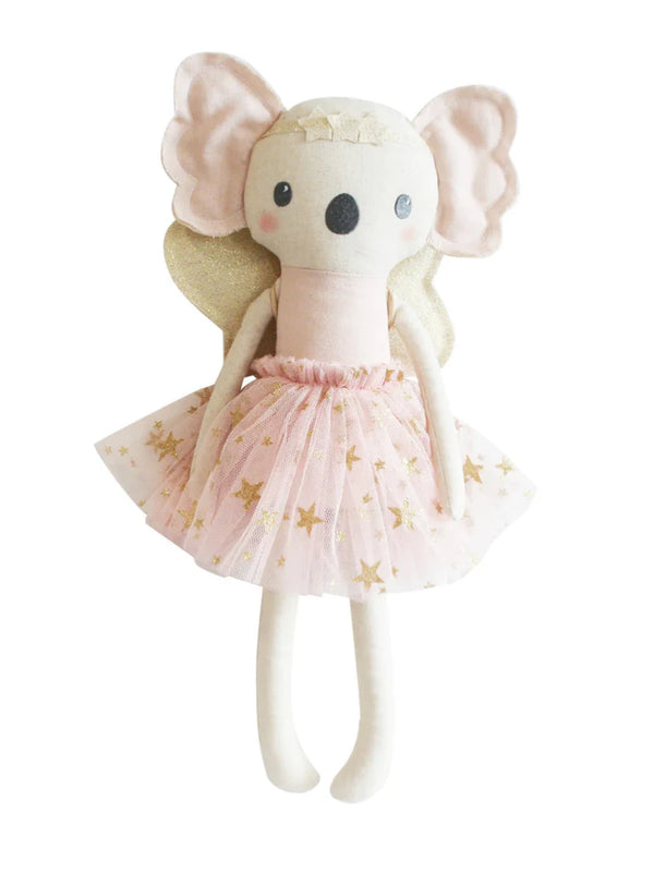 Pink Gold Fairy Alimrose Koala Children's Doll with Blush & Gold Tulle Tutu