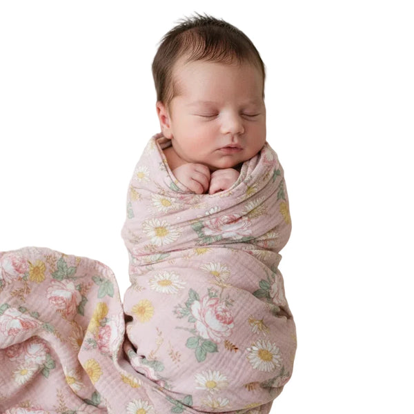 Muslin Swaddle Vintage Rose