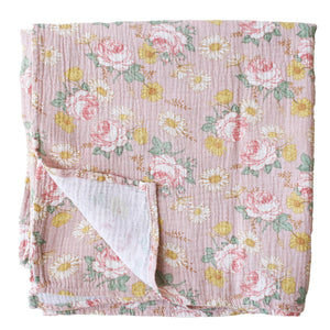 Muslin Swaddle Vintage Rose