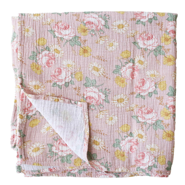 Muslin Swaddle Vintage Rose