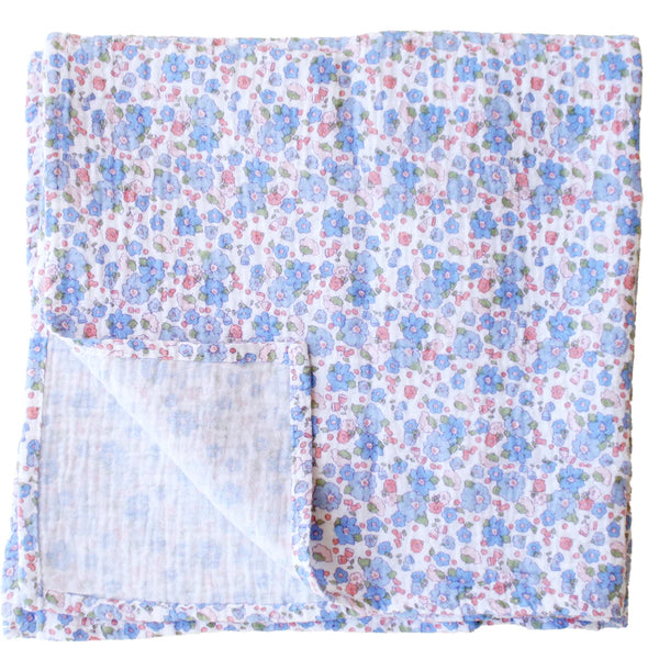 Muslin Swaddle Baby Wrap- Liberty Blue