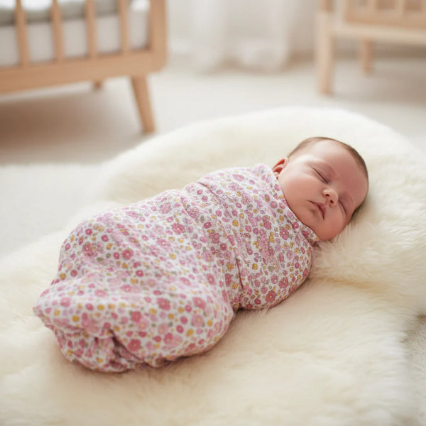 Muslin Swaddle Rose Garden Baby Wrap