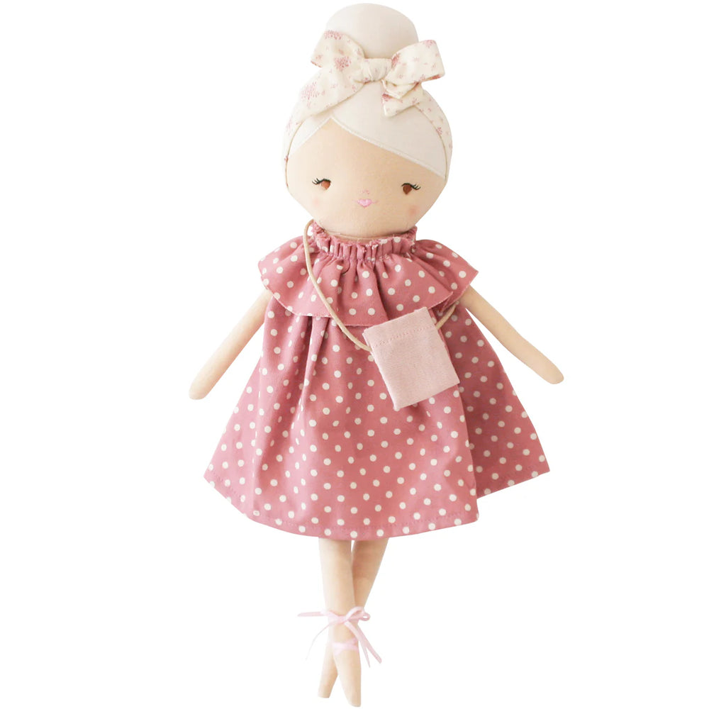Piper Doll Alimrose Children's 43cm Dress Up Doll -Pink Spot Dress
