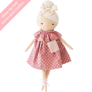 Piper Doll Alimrose Children's 43cm Dress Up Doll -Pink Spot Dress
