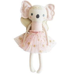 Pink Gold Fairy Alimrose Koala Children's Doll with Blush & Gold Tulle Tutu