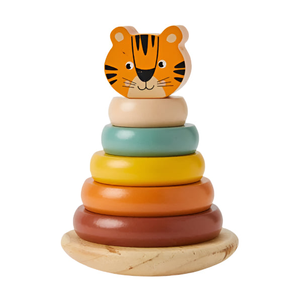Tiger Tower Rings Children's Wooden Educational Toy