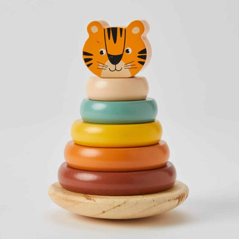 Tiger Tower Rings Children's Wooden Educational Toy