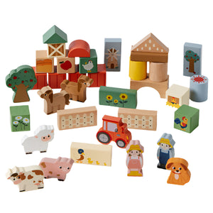 Children's Wooden Fun Farm Blocks Educational Toys