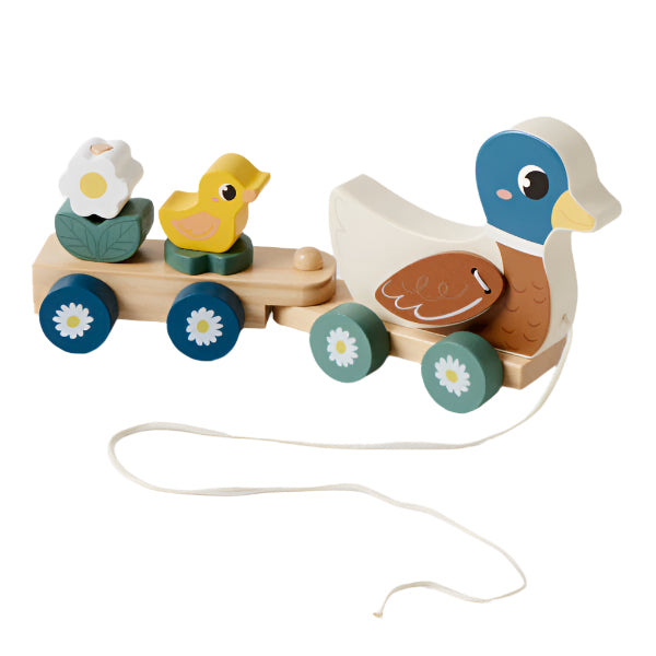 Duck Pull Along Wooden Train Set
