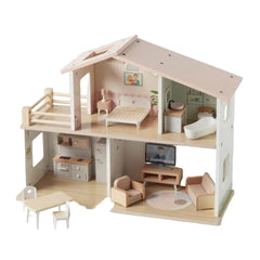 Zookabee 2 Story Wooden Kids Dolls House With Furniture