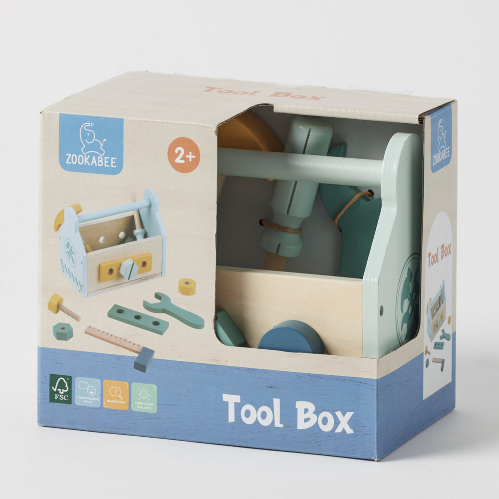 Children's Wooden Zookabee Tool Box Educational Toy