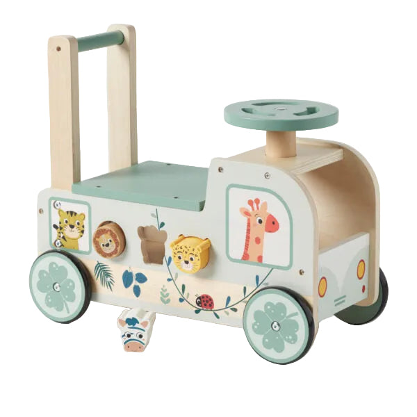 Zookabee Wooden Safari Animals Interactive Baby Walker