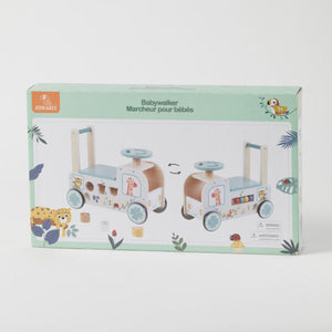 Zookabee Wooden Safari Animals Interactive Baby Walker