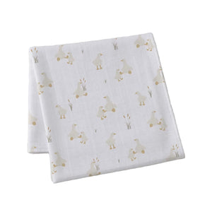 Wiggles the Duck Muslin Cotton Baby Wrap Jiggle & Giggle