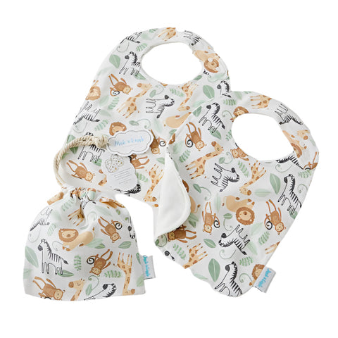 Safari Muslin Bib Set of 2