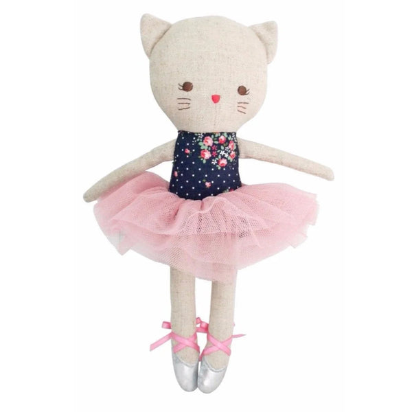 Odette Kitty Cat Ballerina 25cm Doll - Midnight Floral