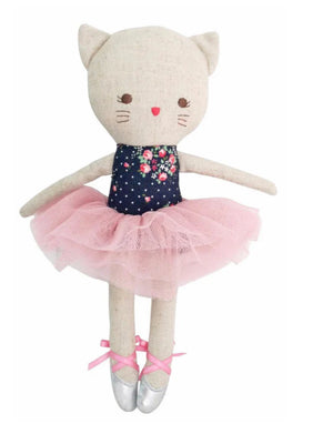 Odette Kitty Cat Ballerina 25cm Doll - Midnight Floral