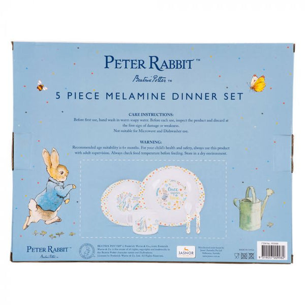 Beatrix Potter 5 piece Peter Rabbit Melamine Children's Dinner Gift Set