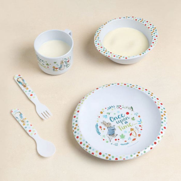 Beatrix Potter 5 piece Peter Rabbit Melamine Children's Dinner Gift Set