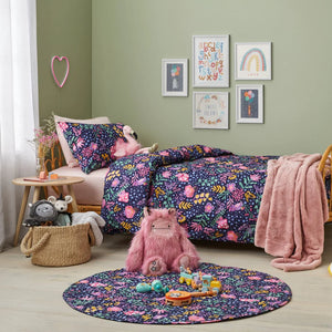 Enchanted Forrest Ivy Garden Quilted Kids Floor Rug Nursery Playmat
