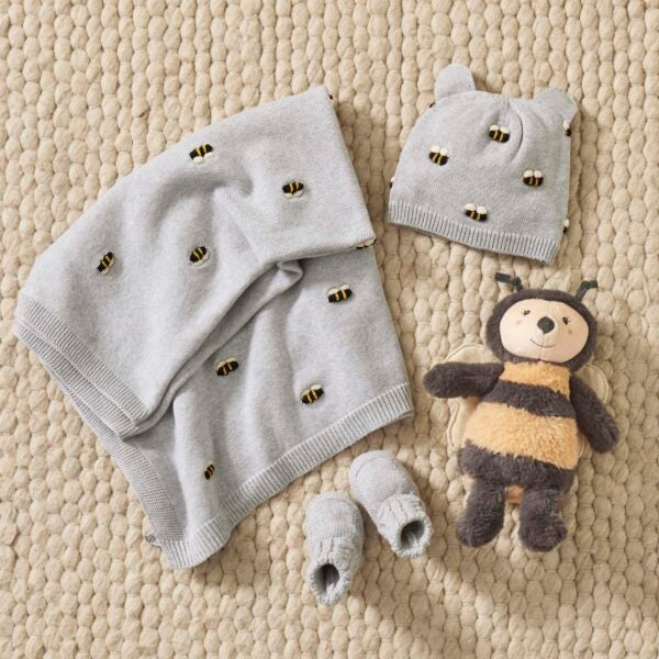 Jiggle & Giggle Honey Bee Knitted Baby Blanket