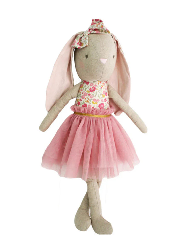 Pearl Alimrose Linen 55cm Children's Cuddle Bunny Toy Doll - Rose Garden