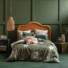Ivy Quilt Cover Set - Olive